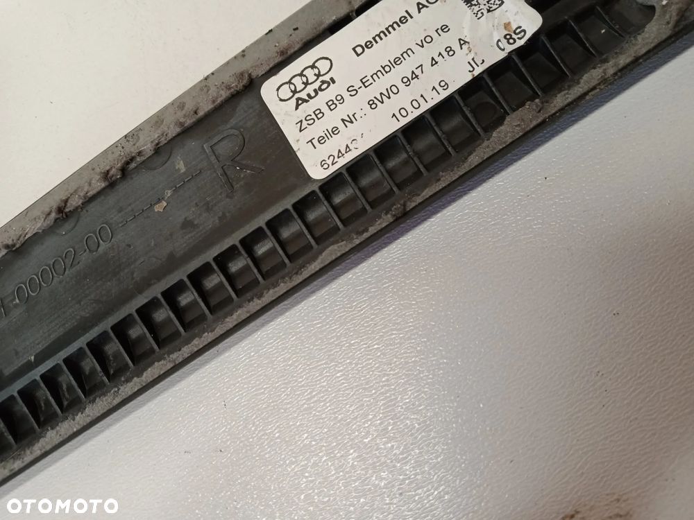 LISTWA PROGOWA PRZÓD S-LINE AUDI A4 B9  PRAWA 8W0947418A - 4