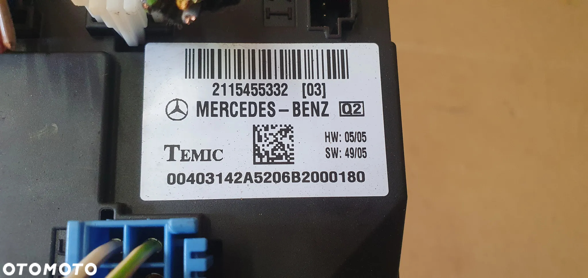 Moduł sterownik fotela Mercedes E-Klasa W211 2115455332 - 4