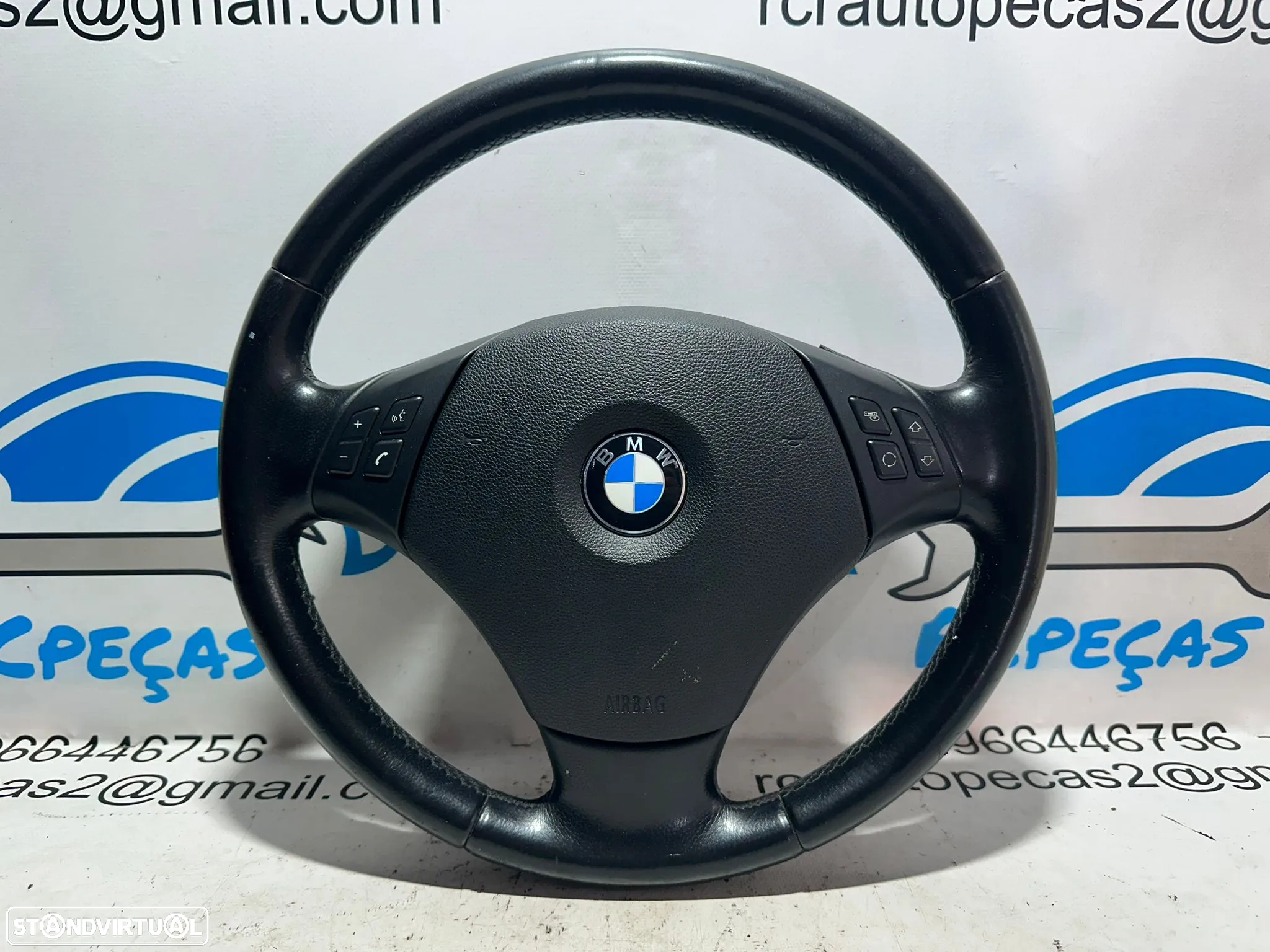 Volante Completo Pele Original Multifunções Comandos BMW Serie 1 3 X1 E83 6764547 - 2