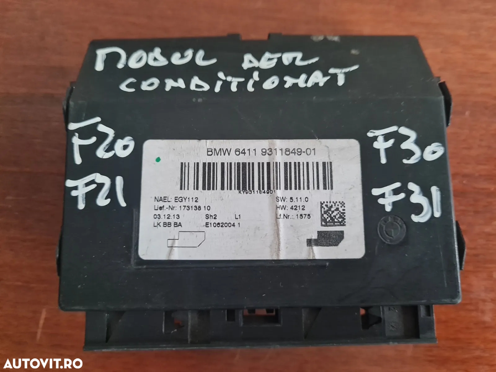 Modul Calculator ECU Bmw F20 F21 F30 F31 F32 F34 F36 Cod  Dezmembrez Bmw - Dezmembrari Arad - 4