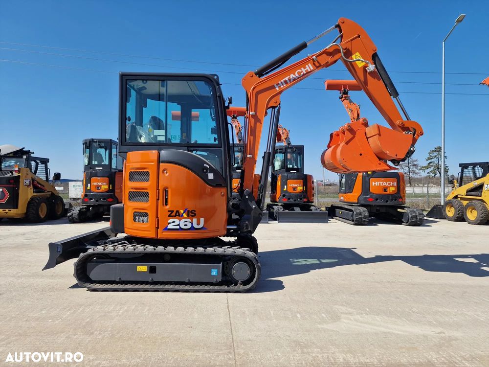 Hitachi 2,8t, PROTMOTIE-CUPLA RAPIDA+3 cupe, ZX26U-6, 2025, Instalatia picon, Grantie 2 ani, Posibilitate leasing 5 ani-PROMOTIE 36.500 EUR+Tva - 11