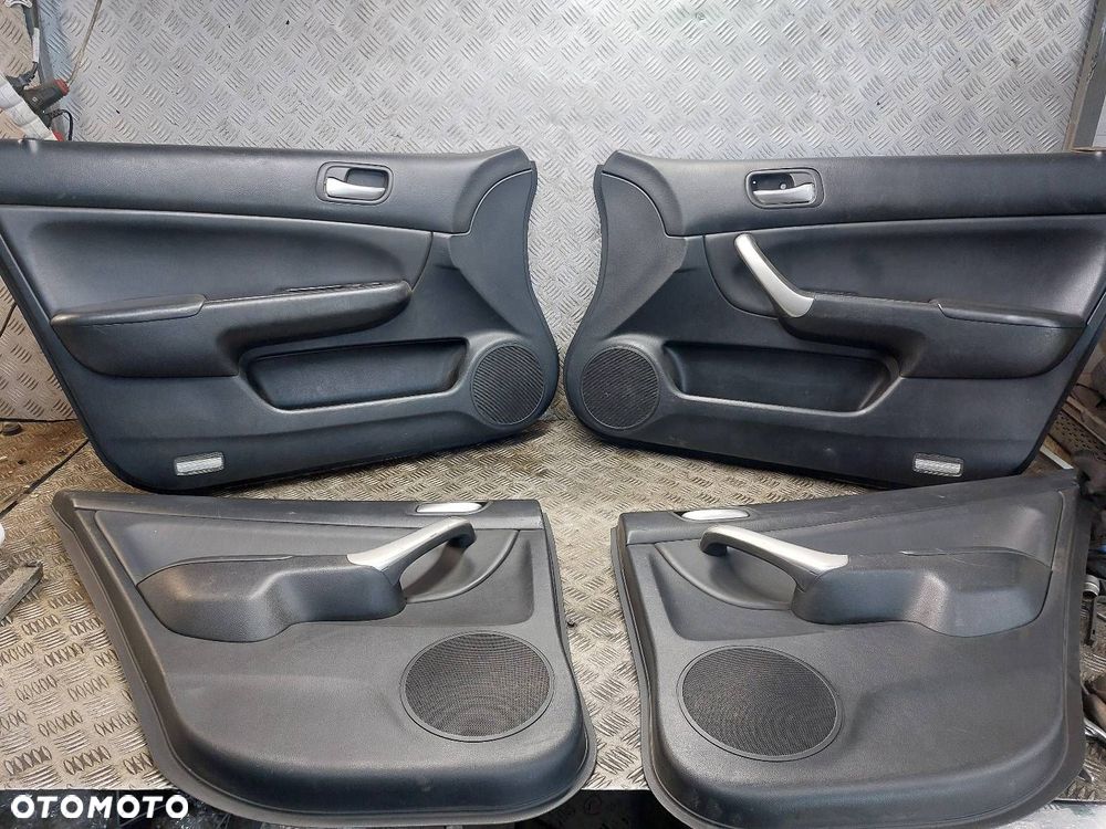 BOCZKI DRZWI KOMPLET HONDA ACCORD VII SEDAN SKÓRA CZARNE ID: 237973 - 1
