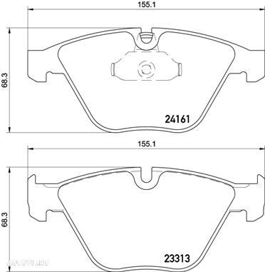 Placute frana fata Bmw Seria 3 (E90), 02.2004-12.2011, marca SRLine S70-0587 - 1