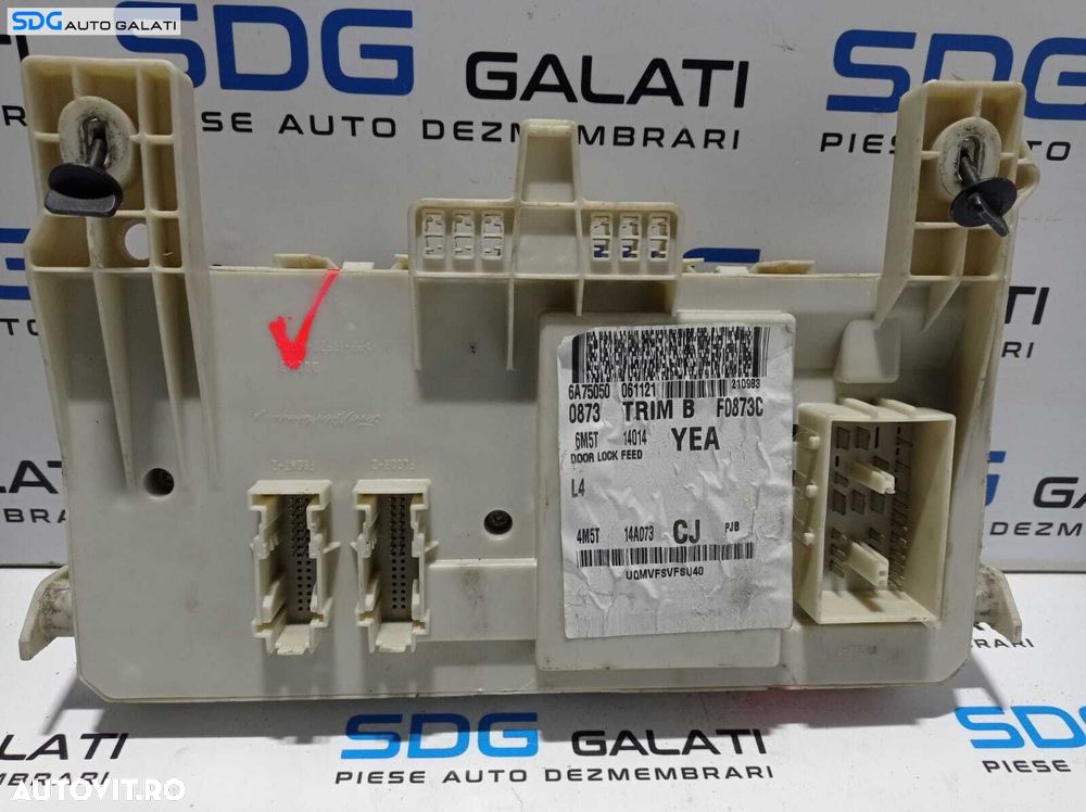 Unitate Modul Calculator Confort Confort Panou Tablou Sigurante Ford C-Max 2004 - 2010 Cod 4M5T-14A073-CJ 6M5T-14014-YEA [L2474] - 2