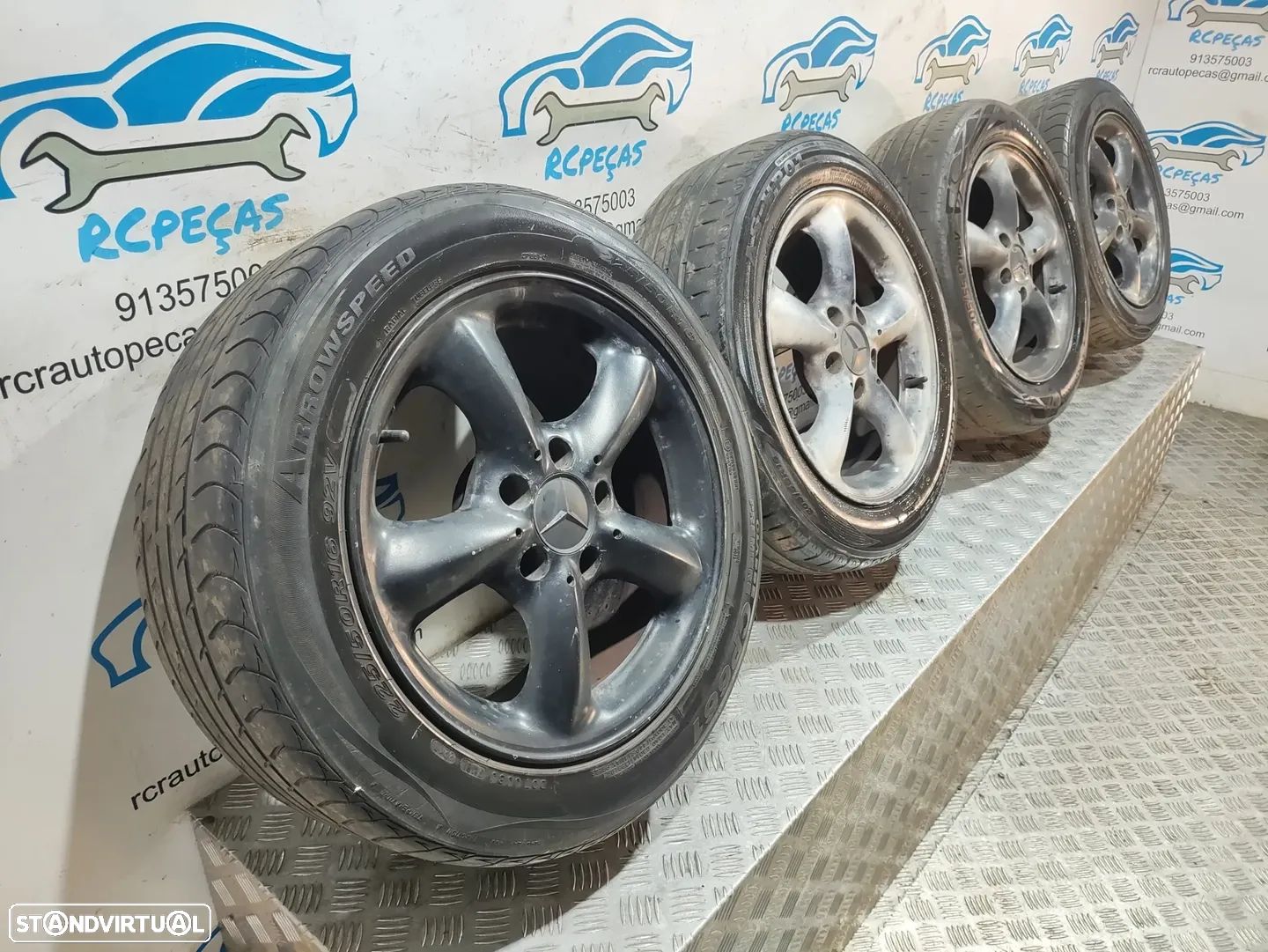 Jantes 16" Mercedes Benz - SLK R170 - ORIGINAIS - 7J - 8J | ET37 - ET30 | 5x112 - 16 Polegadas | A1704010802 |  A1704010702 | Jante | 5 x 112 | 225 50 16 - 205 55 16 | Pneus - 1