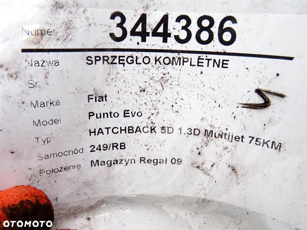 SPRZĘGŁO KOMPLETNE  FIAT PUNTO EVO (199_) 2008 - 2022 1.3 D Multijet (199AXC1A, 199BXC1A, - 5