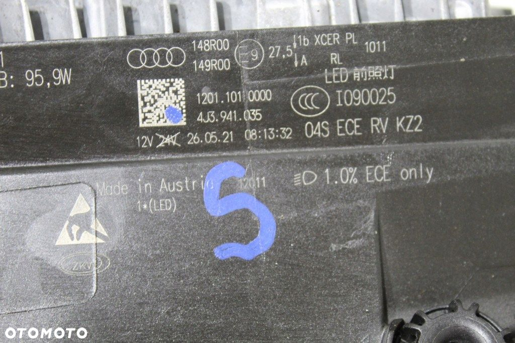 Audi E-tron 4J3 GT RS Matrix Full Led Lewy Lampa Lewa - 6