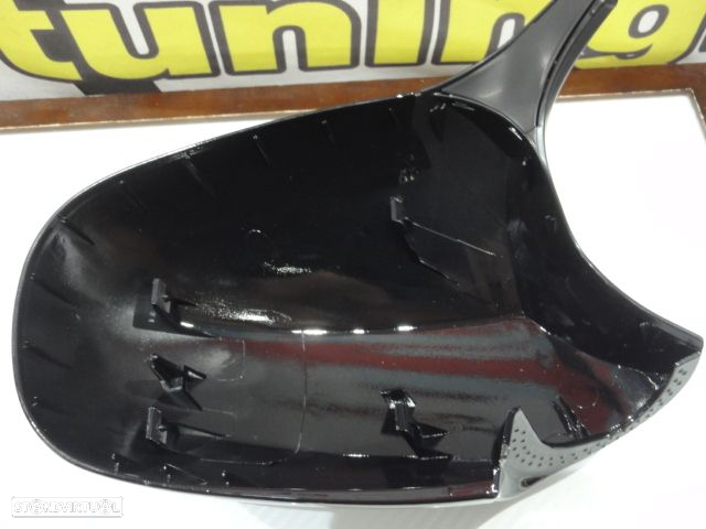 Capas / carcaça de espelhos preto brilhante BMW Serie 1 E81, E82, E87, E88 M1 look LCI 07-11 - 15