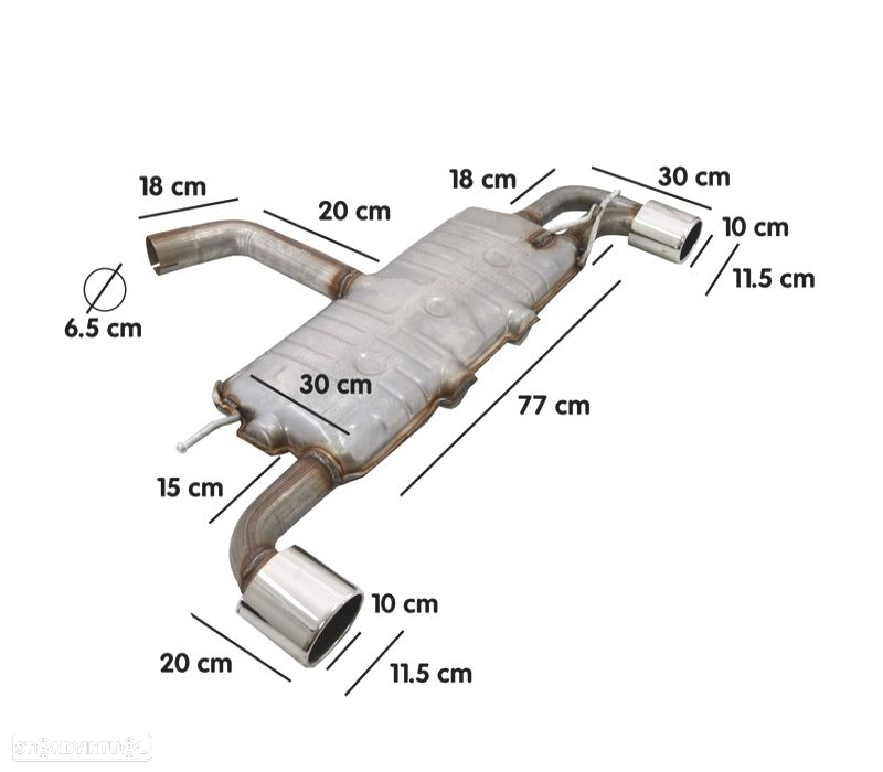 PANELA DE ESCAPE VOLKSWAGEN SCIROCCO R 08- LOOK R - 2