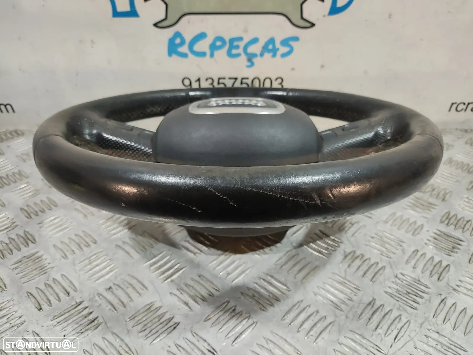 Volante + Airbag Audi A6 C6 S-Line em Pele Perfurada - Guiador / S Line / A4 / A5 / Completo / Sline / Comandos Multifunções - 6