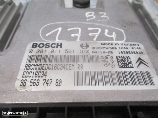 Centralina 9656974780 0281011561 CITROEN C5 2004 1.6HDI 110CV 5P CINZA BOSCH - 4