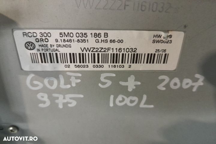 Radio cd 5M0035186B Volkswagen VW Golf Plus 1 [2004 - 2009] Minivan 5 - 4