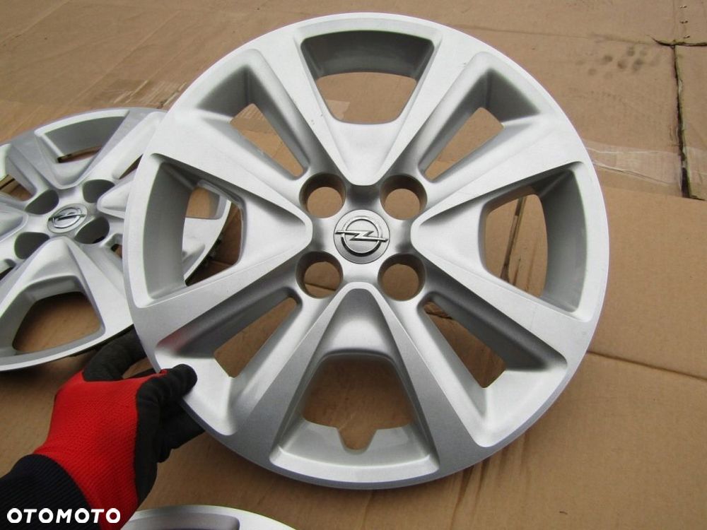 4x Kołpaki Strukturalne 15 Opel Corsa D E Adam Meriva Karl 4x100 / oryginał - 14