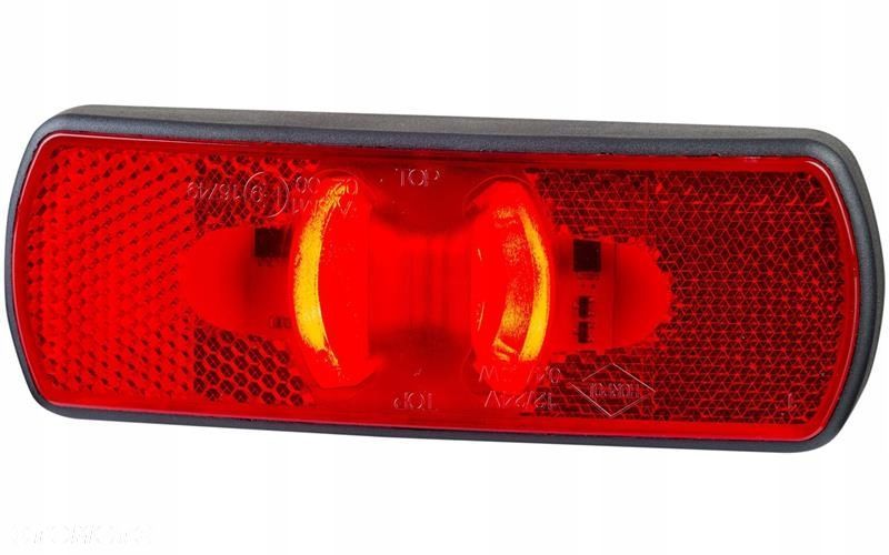 lampa obrysowa led z odblaskiem czerwona 12/24v uniwersalna - 1