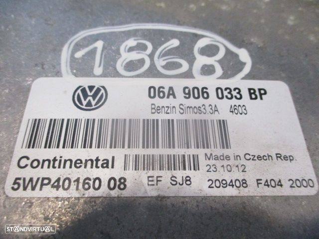 Centralina 06A906033BP  5WP4016008  1C0959799F  1C0920840C  VW NEW BEETLE 1 CABRIOLET 1Y FASE 1 2004 1.6I 102CV 2P VERDE CONTINENTAL DANIFICADO - 12