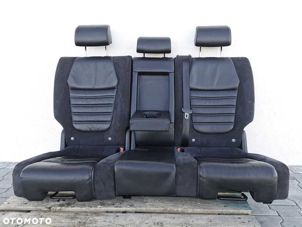 VW TOUAREG II 7P 10-18R KANAPA FOTELE TYL R-LINE KOMPLET SKÓRA CZARNA ALCANTARA - 1