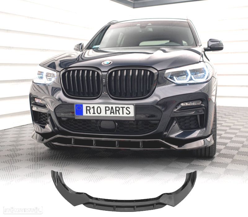SPOILER LIP BMW X3 G01 18-20 LOOK M PRETO BRILHANTE - 1