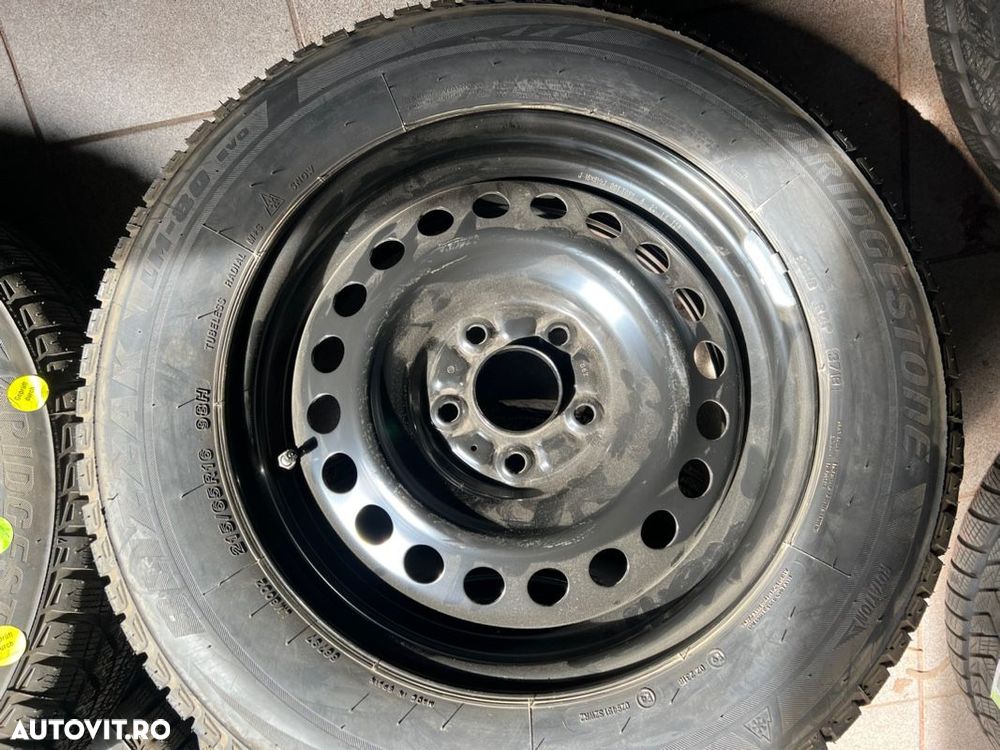 vând set jante tablă noi Mitsubishi ASX pe 16” cu anvelope noi de iarnă - 2