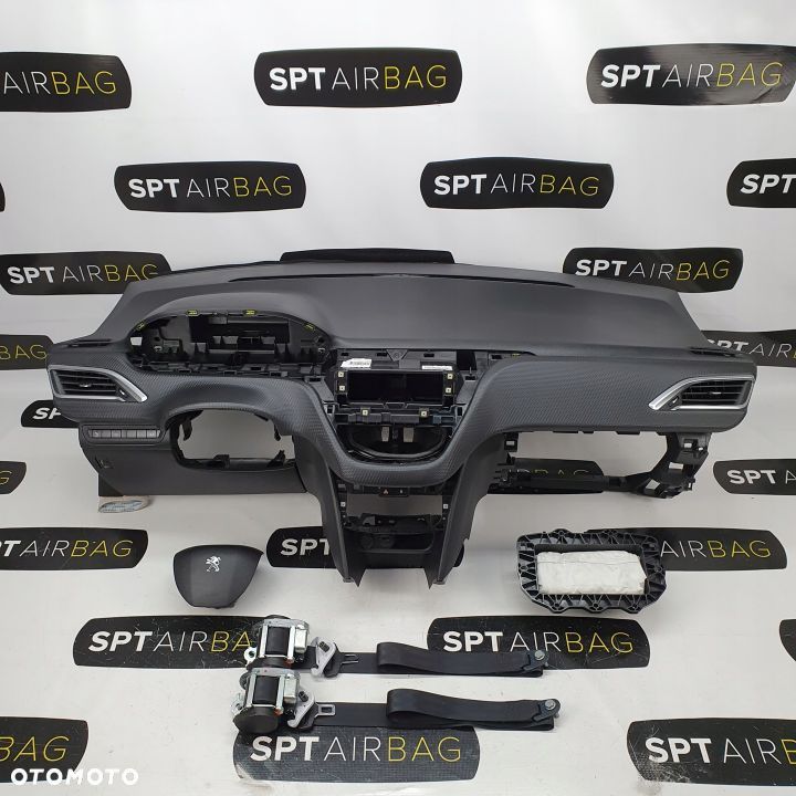 PEUGEOT 208 LIFT DESKA ROZDZIELCZA KONSOLA KOKPIT PULPIT PODUSZKI AIRBAG AIR BAG PASY KIT SET - 1