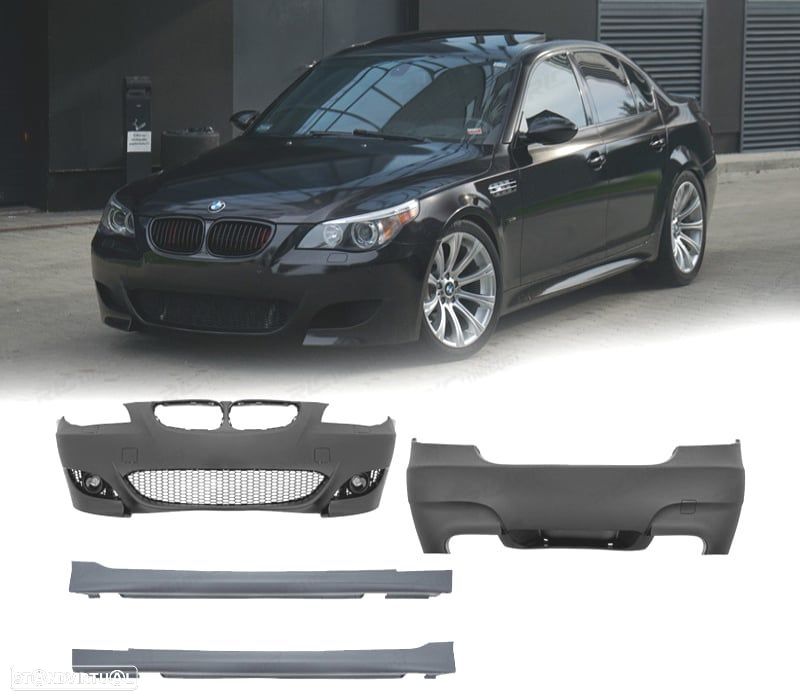 KIT CARROÇARIA BMW E60 03-07 COM LAVAFAROS LOOK M5 - 1