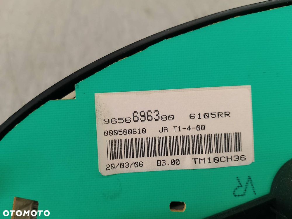 LICZNIK PEUGEOT 206 9656696380 1.4 8V - 3