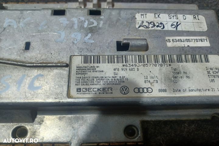Display bord 4F0919603B Display ecran afisaj bord navigatie mmi Audi - 3
