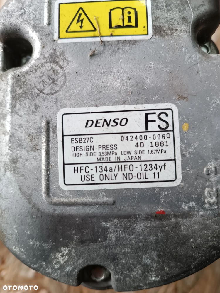 SPRĘŻARKA KOMPRESOR KLIMATYZACJI 042400-0960 HONDA JAZZ V HYBRYDA - 3