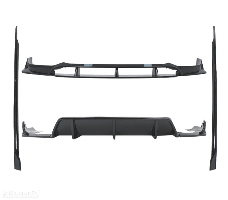 KIT CARROÇARIA BMW X6 G06 19- LOOK BLACK KNIGHT PRETO BRILHANTE - 9