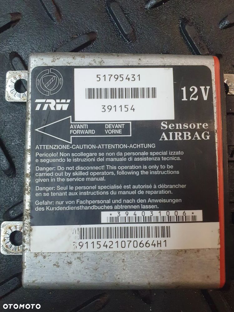 MODUŁ STEROWNIK AIRBAG FIAT GRANDE PUNTO 51795431 - 2