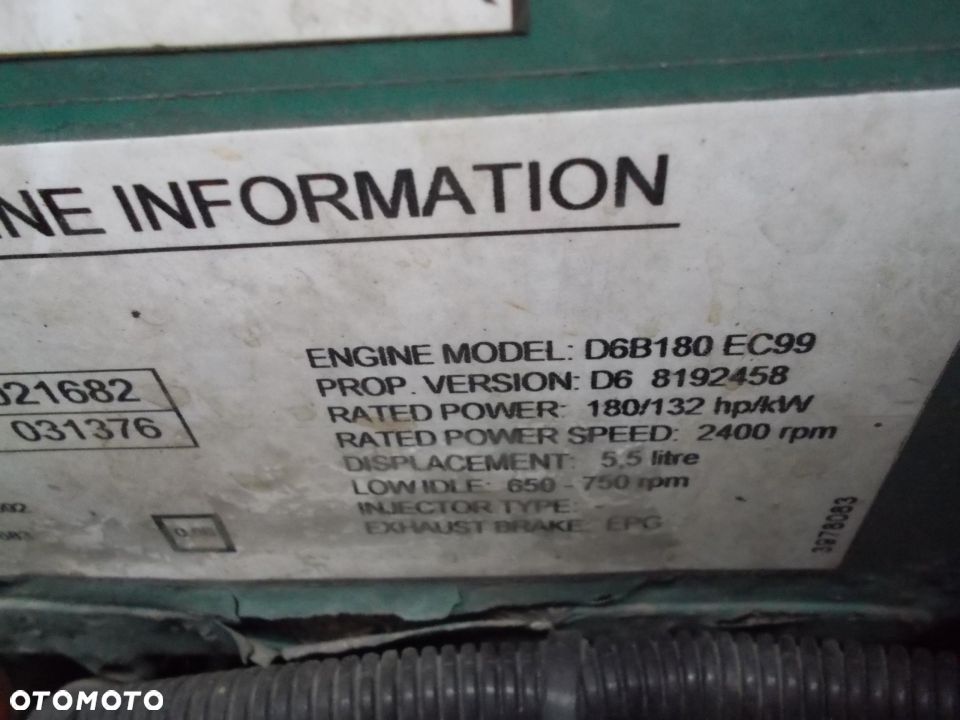 SILNIk  VOLVO FL6 B 180 2001r na części - 3