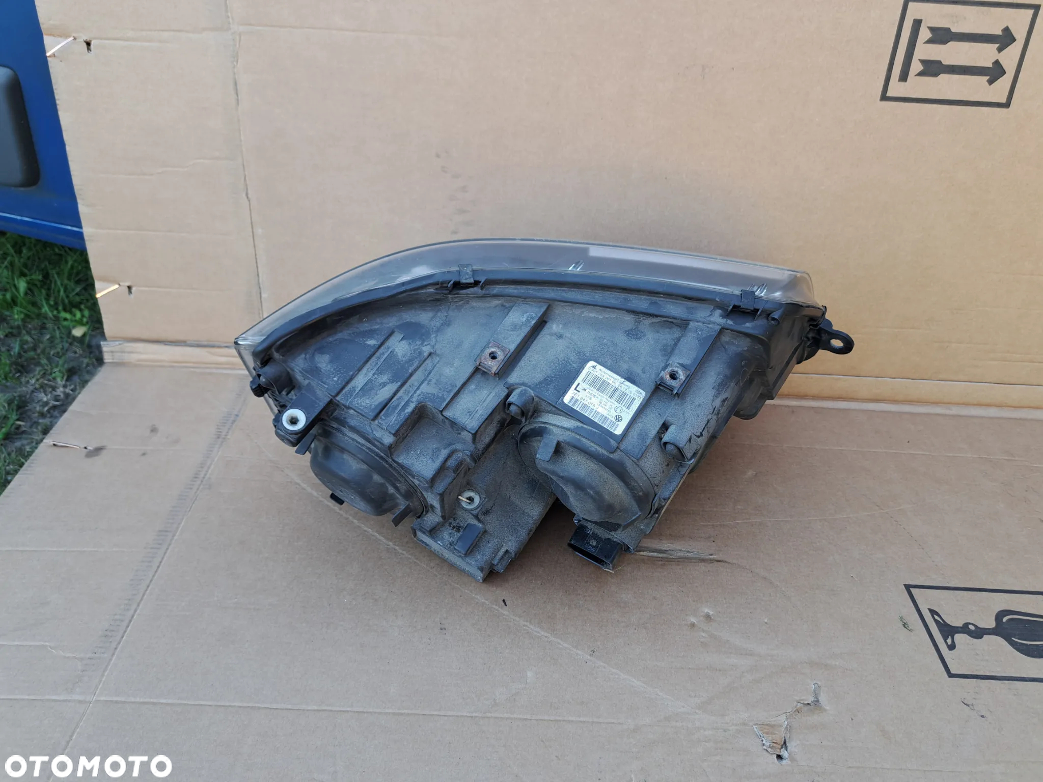 Lampa przednia lewa VW T5 T-5 Lift 7E1941015J Reflektor lewy przód przedni halogenowy podwójny VW T5 Lift 7E1941015J - 9