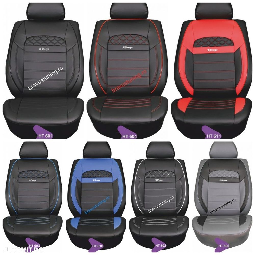 Huse scaun auto Piele Eco BMW, Skoda,Golf,Passat, Audi, Mercedes, Opel - 5