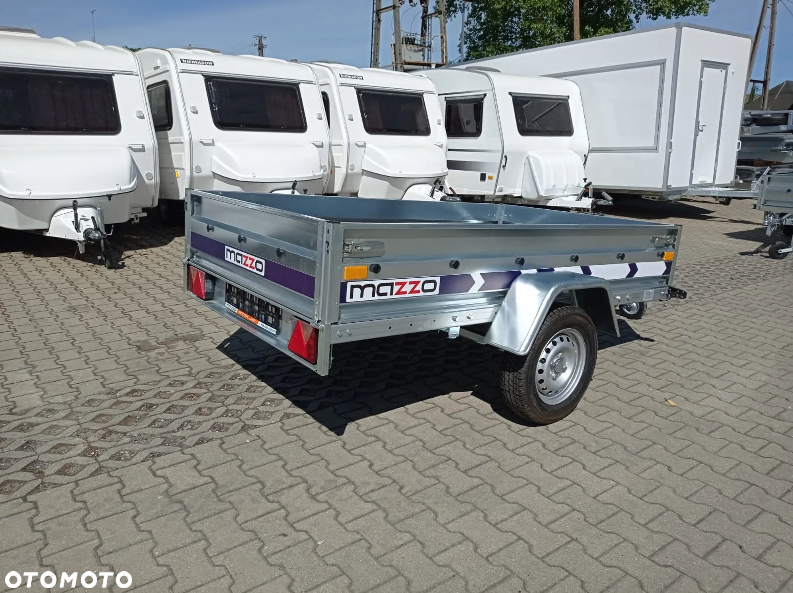 Niewiadów DOSTAWA! Przyczepka lekka wym. 232x132x35, BG7323YU UCHYLNA, resor i amortyzator! Otwierane i demontowalne burty przód/tył, kat.B - 10