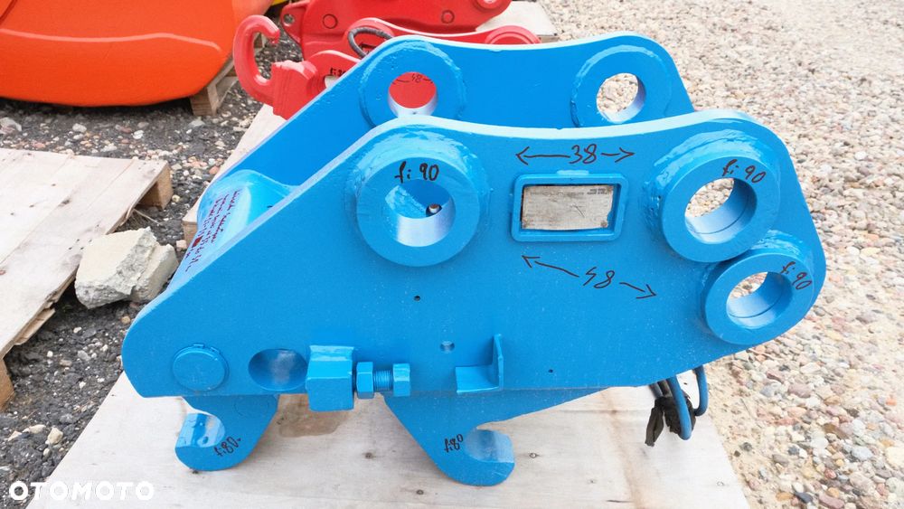 szybkozłącze do koparki około 30 ton ramie 38cm  fi 90 sworzeń - 1