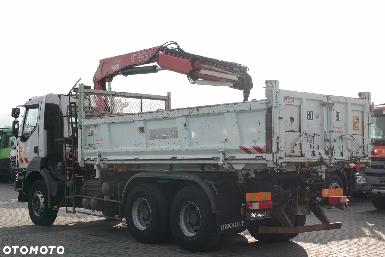 Renault KERAX 410 / 6x4 / WYWROTKA + HDS FASSI F150 / HYDROBURTA / BORDMATIC - 10