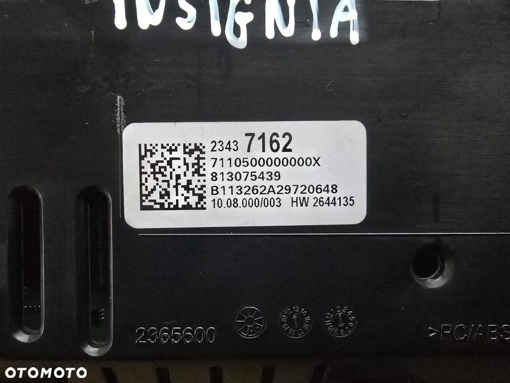 LICZNIK ZEGARY EUROPA LIFT DIGITAL 23437162 OPEL INSIGNIA A 2.0CDTI - 3