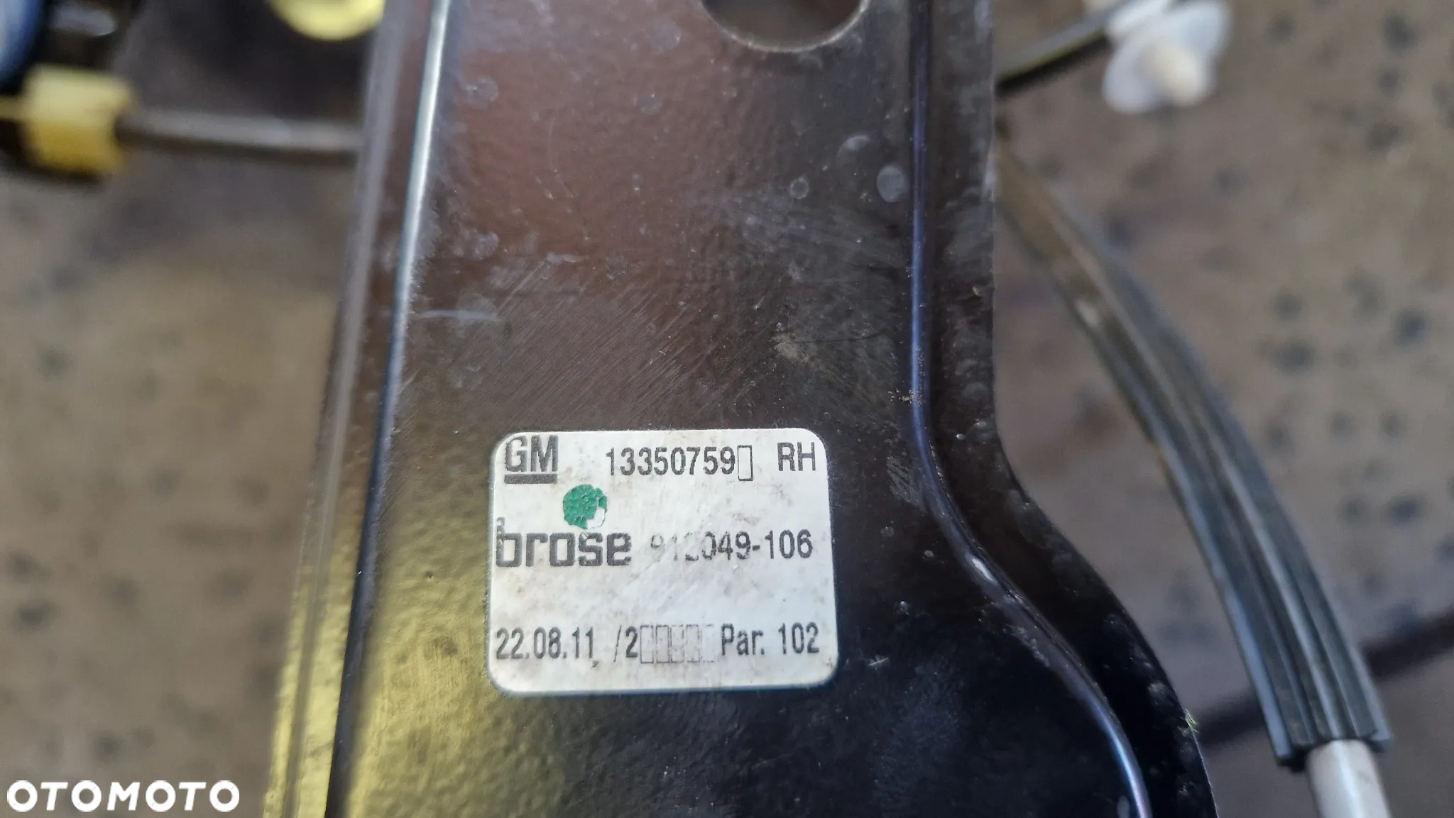 OPEL ASTRA J PODNOŚNIK SZYBY PRAWY PRZÓD 13350759 - 3