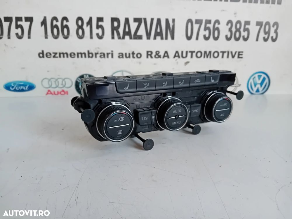 Panou Modul Comenzi Clima Dublu Climatronic Vw Passat B8 Arteon Cod 5G0907044DP Incalzire In Scaune - 5