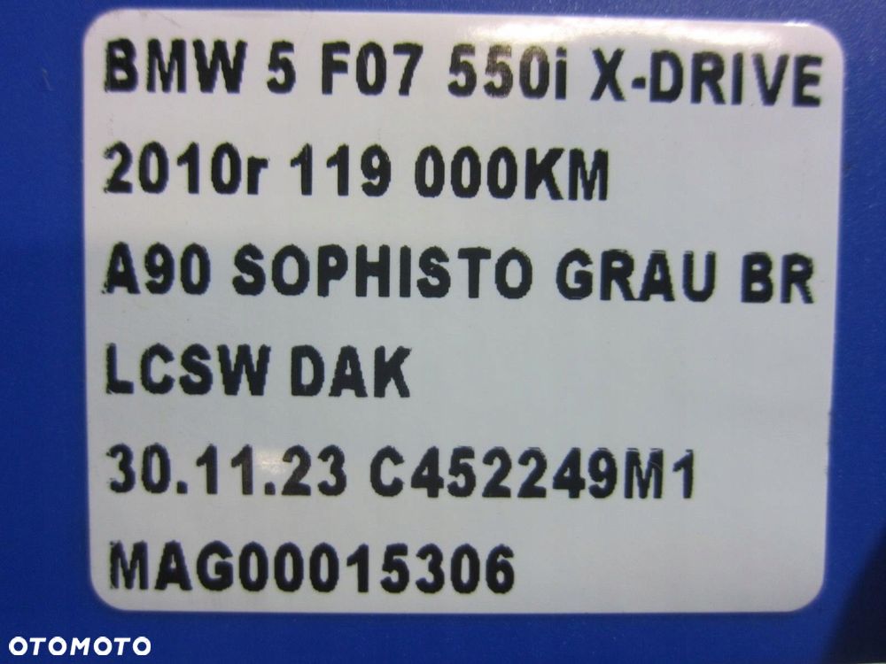 BMW F07 X-DRIVE F06 F01 ZWROTNICA PRAWA PRZEDNIA PRAWY PRZÓD 4X4 6777750 - 9