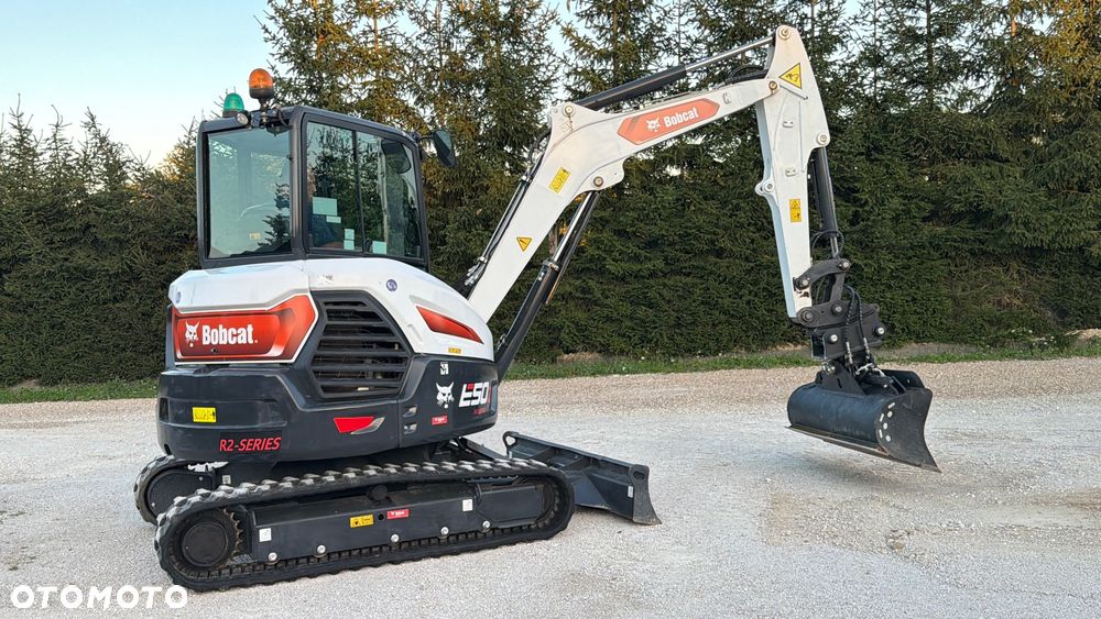 Bobcat Minikoparka Bobcat e50Z 5ton e55 e60 Cat 303.5 304  305 3xłyżki Ramię LOONG dodatkowe linie hydr wyjścia AUX1 + 2 przeciw waga MAX-dociążenie gąsienice 85% od nowości 1 właściciel z Niemiec Auto IDLEE po serwisie Widły wiertnica grabie i inne za dopłatą Szybkozłącze hydr Miller łyżka przedsiębierna Pług  Kubota Takeuchi Jcb - 23