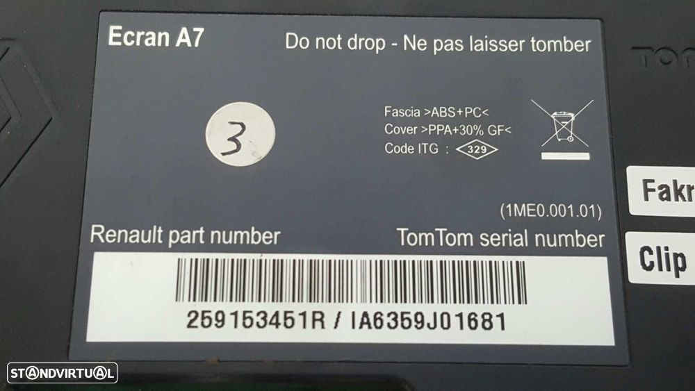 SISTEMA NAVEGAÇÃO GPS RENAULT MEGANE III BERLINA 5 P DYNAMIQUE - 5