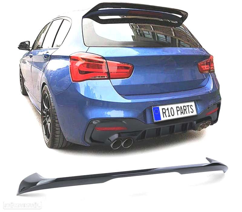 AILERON SPOILER TRASEIRO BMW F20 F21 LCI 15-19 LOOK M PERFORMANCE PRETO BRILHANTE - 1