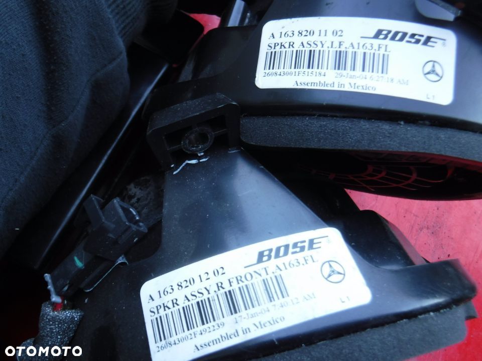 Mercedes ML W163 LIFT BOSE glosniki wzmacniacz SUBWOOFER  komplet A1638201002 A1638202789 - 10