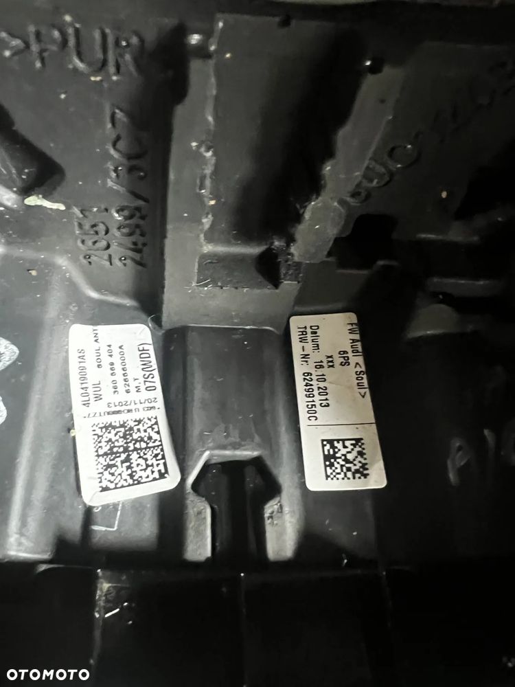 KIEROWNICA SKÓRZANA PIKOWANA MULTI ŁOPATKI AUDI Q7 4L LIFT 4L0419091 AS AIRBAG 4L0880201 AJ Z INSTALACJĄ - 5