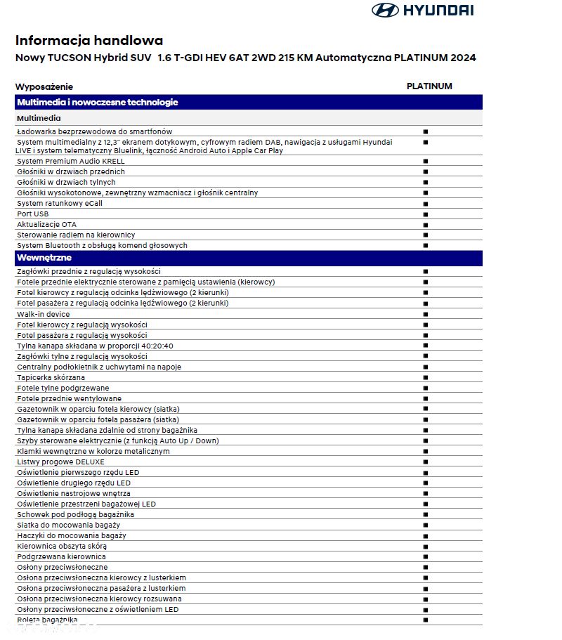 Hyundai Tucson 1.6 T-GDi HEV Platinum 2WD - 18