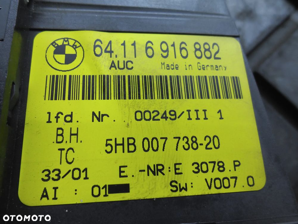 BMW E46 PANEL KLIMATYZACJI KLIMATRONIC 64116916882 - 3