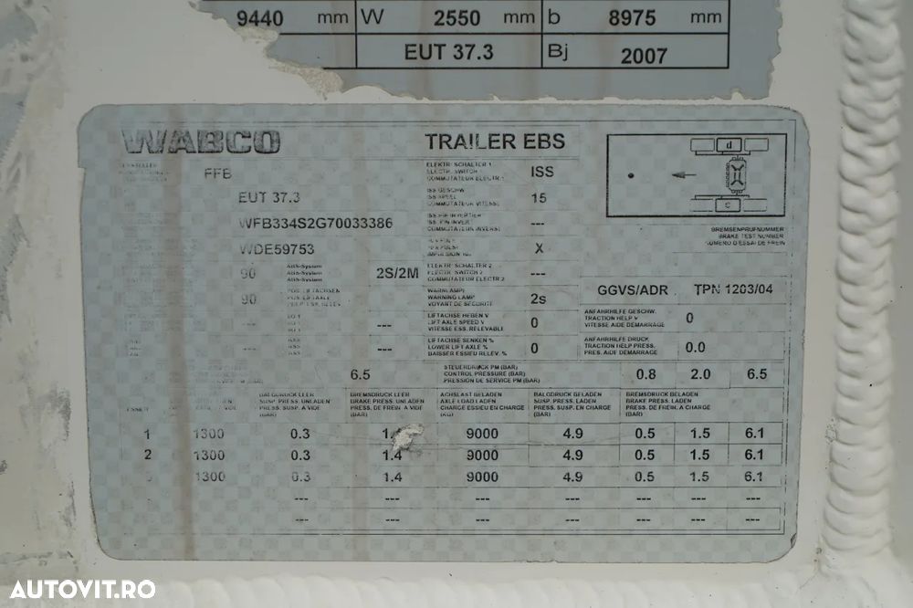 Feldbinder / REMORCA CIMENT / 2 COMPARTIMENTE / 37.000 L / SILOU / AXE SAF / JANTE DIN ALIAJ - 26