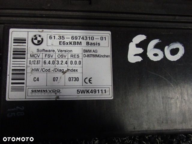 BMW E60 E61 E63 E64 MODUŁ KOMFORTU SENSOR STEROWNIK CAS 6974310 RAF-AUTO CZĘŚCI BMW - 2
