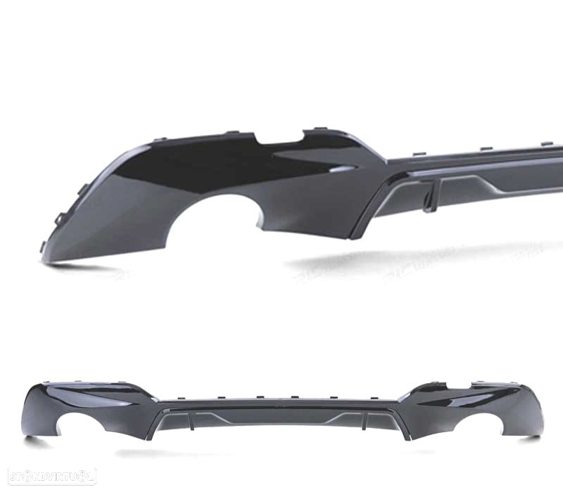 DIFUSOR DUPLA SAIDA BMW G20 G21 LOOK M PERFORMANCE 18- PRETO BRILHO - 2