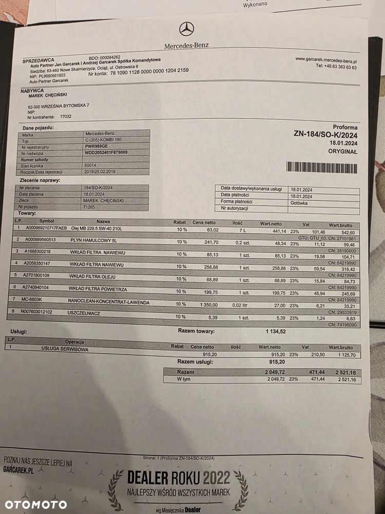 Mercedes-Benz Klasa C 180 9G-TRONIC Avantgarde - 20